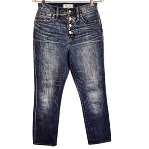Madewell The Perfect Vintage Jean Button fly size 26 High Waist Cropped High